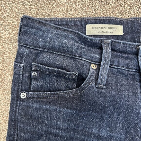 AG Women's The Farrah Skinny Jeans Size 25 R Blue 31" Inseam Made in USA EUC - Picture 12 of 16